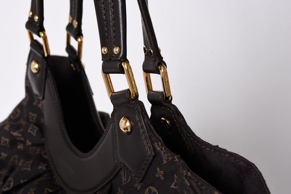 LOUIS VUITTON ルイヴィトン ファンタジー モノグラム・イディール フザン M40408 ゴールド金具 ダークブラウン 美品 中古 4a001591