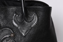 画像をギャラリービューアに読み込む, CHROME HEARTS クロムハーツ TOTE W SNP BS FLUER スナップ トートバッグ BSフレアパッチ レザー シルバー925 ブラック 美品 中古 4a001765