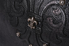 画像をギャラリービューアに読み込む, CHROME HEARTS クロムハーツ TOTE W SNP BS FLUER スナップ トートバッグ BSフレアパッチ レザー シルバー925 ブラック 美品 中古 4a001765