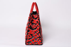 極美品 LOUIS VUITTON ルイヴィトン オンザゴーGM モノグラムタフテッド ブラック×レッド M45562 中古 4a001440