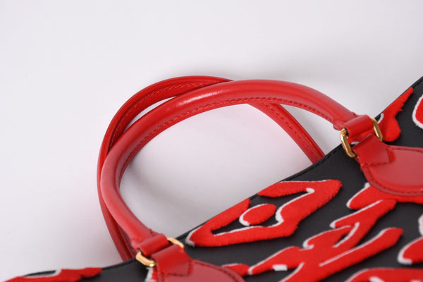 極美品 LOUIS VUITTON ルイヴィトン オンザゴーGM モノグラムタフテッド ブラック×レッド M45562 中古 4a001440