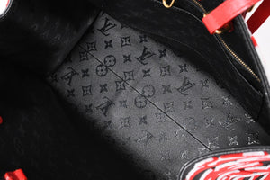 極美品 LOUIS VUITTON ルイヴィトン オンザゴーGM モノグラムタフテッド ブラック×レッド M45562 中古 4a001440