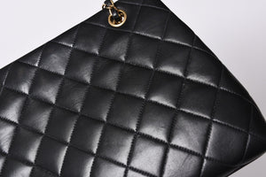 Very Good Condition CHANEL Chanel Matelasse Chain Shoulder Bag No. 5 Chain Shoulder Bag Black Gold Hardware Lambskin Used 4a001614