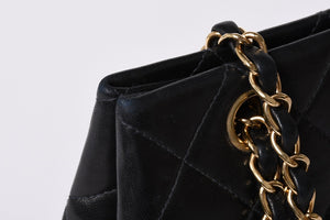 Very Good Condition CHANEL Chanel Matelasse Chain Shoulder Bag No. 5 Chain Shoulder Bag Black Gold Hardware Lambskin Used 4a001614