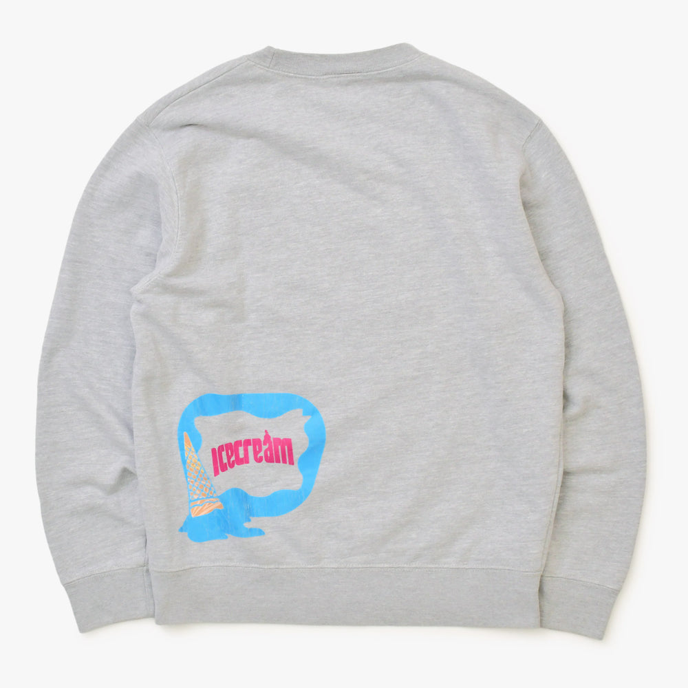 Billionaire Boys Club Ice Cream Sweat Crewneck Gray Cornman Pharrell Williams Good Used 4a001780