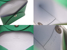 Load image into Gallery viewer, 極美品 HERMES エルメス バスティア ヴェルソ コインケース ヴォーエプソン Z刻印 フランス製 グリーン シルバー金具 中古 4b001784