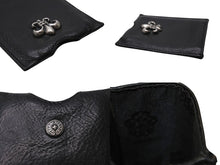 画像をギャラリービューアに読み込む, CHROME HEARTS LA マックスフィールド限定 クロムハーツ カードケース ブラック レザー 美品 中古 4b001791