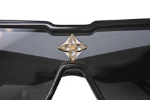 画像をギャラリービューアに読み込む, LOUIS VUITTON ルイヴィトン サングラス サイクロン Z1578E モノグラムフラワー アセテート スワロフスキー ブラック 美品 中古 4b001794