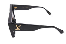 画像をギャラリービューアに読み込む, LOUIS VUITTON ルイヴィトン サングラス サイクロン Z1578E モノグラムフラワー アセテート スワロフスキー ブラック 美品 中古 4b001794