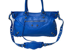 画像をギャラリービューアに読み込む, 極美品 BALENCIAGA バレンシアガ NEO CAGOLE CITY ネオ カゴール シティ 2WAY ハンドバッグ ショルダーバッグ 792896 ブルー 中古 4b001795