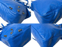 画像をギャラリービューアに読み込む, 極美品 BALENCIAGA バレンシアガ NEO CAGOLE CITY ネオ カゴール シティ 2WAY ハンドバッグ ショルダーバッグ 792896 ブルー 中古 4b001795