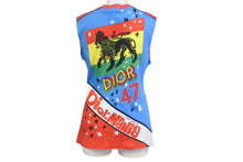 画像をギャラリービューアに読み込む, Christian Dior クリスチャン ディオール ロゴ マニア ラスタ ノースリーブ ガリアーノ期 マルチカラー サイズ44 4P16155305 中古 4b001814
