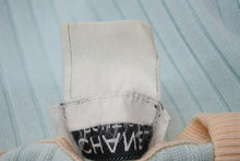 画像をギャラリービューアに読み込む, 極美品 CHANEL シャネル アンサンブル ココマーク ニット ノースリーブ タンクトップ コットン 水色 オレンジ サイズ40 中古 4b001817