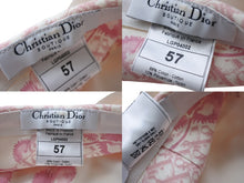 画像をギャラリービューアに読み込む, Christian Dior クリスチャンディオール キャスケット キャップ トロッター ガリアーノ期 オフホワイト ピンク コットン LGP04002 良品 中古 4b001820