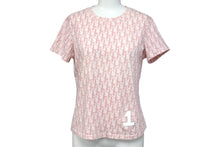画像をギャラリービューアに読み込む, Christian Dior クリスチャンディオール Tシャツ トロッター 総柄 ガリアーノ期 ピンク コットン ラインストーン 良品 中古 4b001823