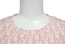 画像をギャラリービューアに読み込む, Christian Dior クリスチャンディオール Tシャツ トロッター 総柄 ガリアーノ期 ピンク コットン ラインストーン 良品 中古 4b001823