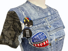 画像をギャラリービューアに読み込む, 極美品 Christian Dior クリスチャンディオール 半袖Tシャツ 1A12055021 サイズ36 デニム総柄プリント ガリアーノ期 中古 4b001824