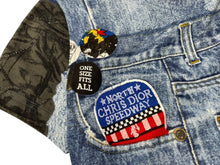 画像をギャラリービューアに読み込む, 極美品 Christian Dior クリスチャンディオール 半袖Tシャツ 1A12055021 サイズ36 デニム総柄プリント ガリアーノ期 中古 4b001824