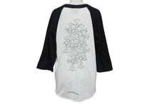画像をギャラリービューアに読み込む, CHROME HEARTS クロムハーツ ラグラン 7部丈Tシャツ サイズM CHクロス セメタリークロス プリント ホワイト ブラック 美品 中古 4b001827