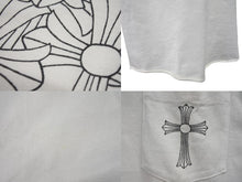 画像をギャラリービューアに読み込む, CHROME HEARTS クロムハーツ ラグラン 7部丈Tシャツ サイズM CHクロス セメタリークロス プリント ホワイト ブラック 美品 中古 4b001827