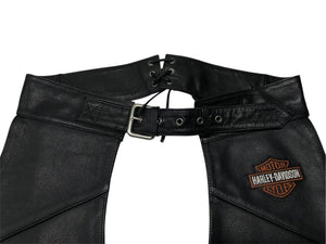 HARLEY DAVIDSON Harley-Davidson Leather Pants Chaps Genuine Leather Genuine Leather RN103819 CA03402 Size L Good Condition Used 4b001833