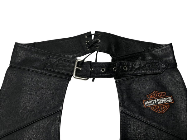 HARLEY DAVIDSON Harley-Davidson Leather Pants Chaps Genuine Leather Genuine Leather RN103819 CA03402 Size L Good Condition Used 4b001833