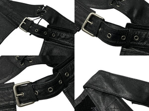 HARLEY DAVIDSON Harley-Davidson Leather Pants Chaps Genuine Leather Genuine Leather RN103819 CA03402 Size L Good Condition Used 4b001833