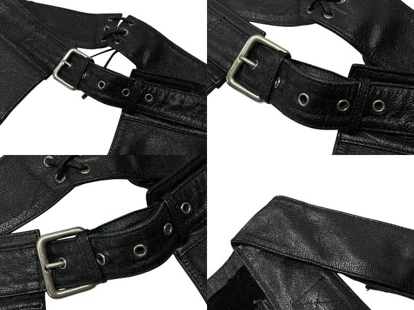 HARLEY DAVIDSON Harley-Davidson Leather Pants Chaps Genuine Leather Genuine Leather RN103819 CA03402 Size L Good Condition Used 4b001833