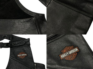 HARLEY DAVIDSON Harley-Davidson Leather Pants Chaps Genuine Leather Genuine Leather RN103819 CA03402 Size L Good Condition Used 4b001833
