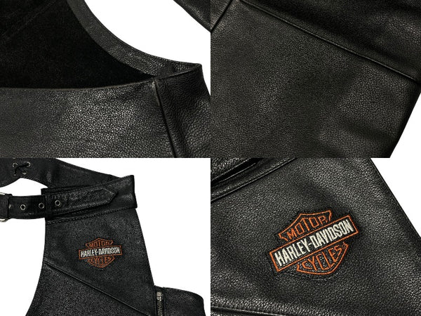 HARLEY DAVIDSON Harley-Davidson Leather Pants Chaps Genuine Leather Genuine Leather RN103819 CA03402 Size L Good Condition Used 4b001833