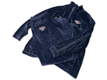 画像をギャラリービューアに読み込む, PellePelle ペレペレ ベロア セットアップ ジャージ トラックジャケット トラックパンツ 52KWC ネイビー レッド XL 美品 中古 4b001836