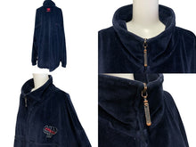 画像をギャラリービューアに読み込む, PellePelle ペレペレ ベロア セットアップ ジャージ トラックジャケット トラックパンツ 52KWC ネイビー レッド XL 美品 中古 4b001836
