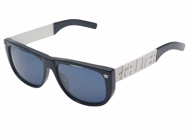 Jean Paul Gaultier Jean Paul Gaultier Sunglasses Black Metal Parts Temple Silver Good N18415