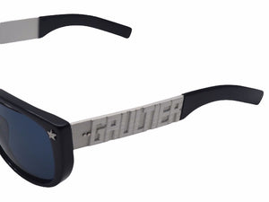 Jean Paul Gaultier Jean Paul Gaultier Sunglasses Black Metal Parts Temple Silver Good N18415
