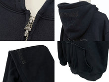 画像をギャラリービューアに読み込む, CHROME HEARTS クロムハーツ ジップアップフーディー パーカー サイズS CHプラス プリント ブラック 美品 中古 4b001849