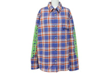 画像をギャラリービューアに読み込む, 極美品 CHROME HEARTS クロムハーツ ワーキングフランネル ジャンクヤード シャツジャケット サイズL チェック柄 フローラルクロス 中古 4b001885