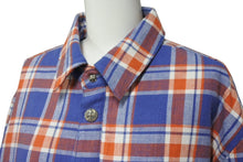 画像をギャラリービューアに読み込む, 極美品 CHROME HEARTS クロムハーツ ワーキングフランネル ジャンクヤード シャツジャケット サイズL チェック柄 フローラルクロス 中古 4b001885