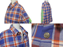 画像をギャラリービューアに読み込む, 極美品 CHROME HEARTS クロムハーツ ワーキングフランネル ジャンクヤード シャツジャケット サイズL チェック柄 フローラルクロス 中古 4b001885