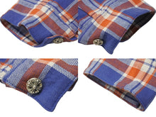 画像をギャラリービューアに読み込む, 極美品 CHROME HEARTS クロムハーツ ワーキングフランネル ジャンクヤード シャツジャケット サイズL チェック柄 フローラルクロス 中古 4b001885