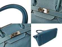 Load image into Gallery viewer, HERMES エルメス ショルダーバーキン ハンドバッグ トリヨンクレマンス ブルージーン □L刻印 SV金具 2008年 ゴルチェ期 美品 中古 4b001860