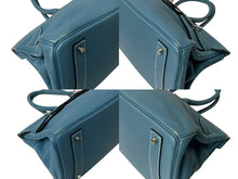 Load image into Gallery viewer, HERMES エルメス ショルダーバーキン ハンドバッグ トリヨンクレマンス ブルージーン □L刻印 SV金具 2008年 ゴルチェ期 美品 中古 4b001860