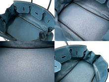 Load image into Gallery viewer, HERMES エルメス ショルダーバーキン ハンドバッグ トリヨンクレマンス ブルージーン □L刻印 SV金具 2008年 ゴルチェ期 美品 中古 4b001860