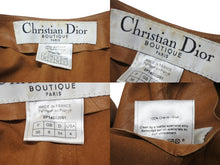 画像をギャラリービューアに読み込む, ChristianDior クリスチャンディオール ガリアーノ期 ジップアップ ノーカラージャケット ゴートレザー キャメル 36 美品 中古 4b001861