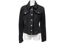 画像をギャラリービューアに読み込む, 極美品 ChristianDior クリスチャンディオール ガリアーノ期 バックロゴ デニムジャケット 5AW 5H12022810 ブラック サイズ40 中古 4b001862