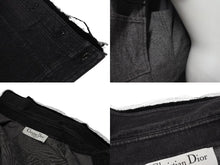 画像をギャラリービューアに読み込む, 極美品 ChristianDior クリスチャンディオール ガリアーノ期 バックロゴ デニムジャケット 5AW 5H12022810 ブラック サイズ40 中古 4b001862