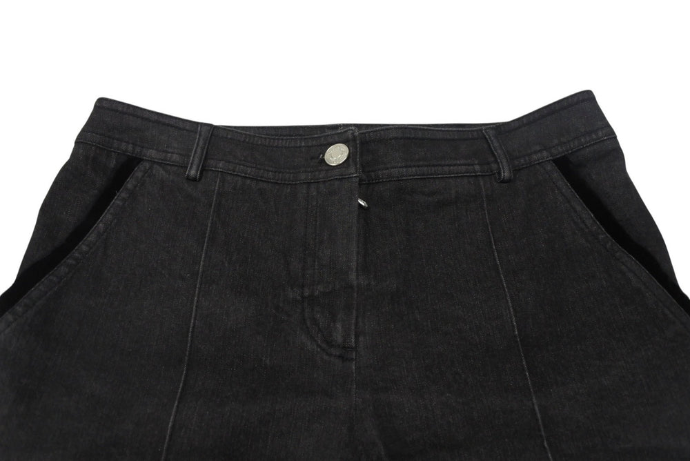 極美品 ChristianDior クリスチャンディオール ガリアーノ期 バックロゴ デニムパンツ 5AW 5H12044801 ブラック サイズ38 中古 4b001863