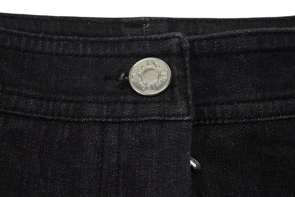 Very Good Condition ChristianDior Galliano Period Back Logo Denim Pants 5AW 5H12044801 Black Size 38 Used 4b001863