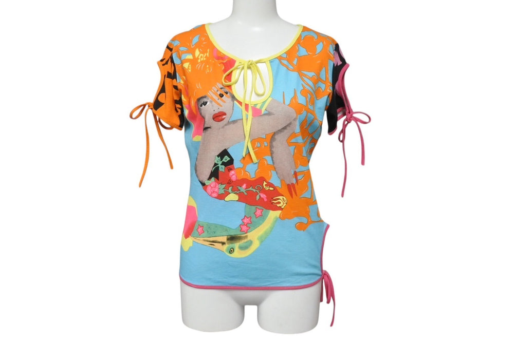 ChristianDior Christian Dior Graphic Print T-shirt Short Sleeve 5E16155372 05SS John Galliano Period Size 42 Good Condition Used 4b001864