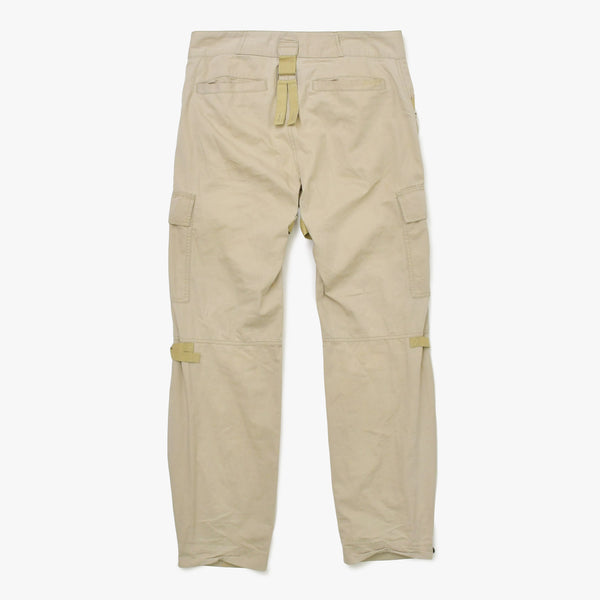 DOLCE&GABBANA ドルチェアンドガッバーナ パラシュート ボンテージカーゴパンツ VP29T U6CB コットン ベージュ ブラックメタル金具 サイズ48 美品 中古 4a001868