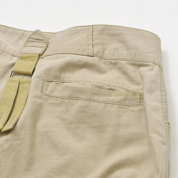 DOLCE&GABBANA ドルチェアンドガッバーナ パラシュート ボンテージカーゴパンツ VP29T U6CB コットン ベージュ ブラックメタル金具 サイズ48 美品 中古 4a001868